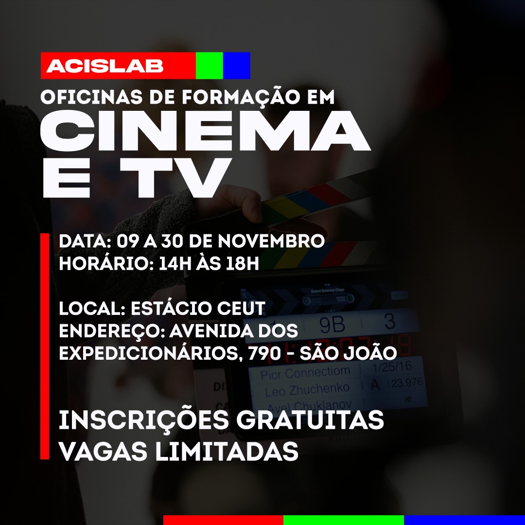 Abertas as inscrições para o ACISLAB - Oficinas de Formação em Cinema e TV